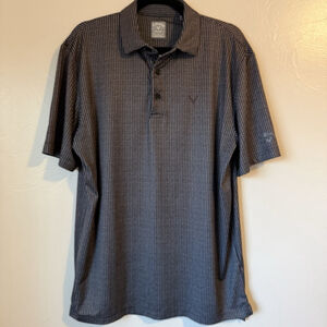 Men’s Callaway Opti-Dri Short Sleeve Golf Polo Size Medium Grey & Black